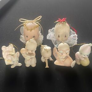 Precious moments ornaments lot of 7